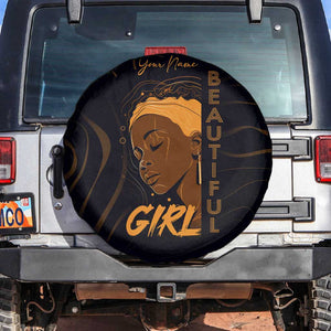 Personalized Beautiful Black Girl Spare Tire Cover - Women of Africa Design