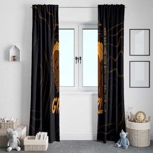 Personalized Beautiful Black Girl Window Curtain - Women of Africa Design