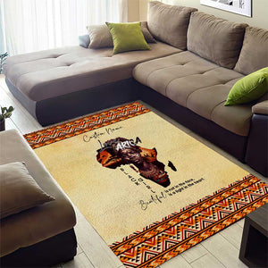 Love Africa Area Rug - Personalized Beautiful Black Girl