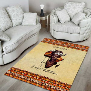 Love Africa Area Rug - Personalized Beautiful Black Girl