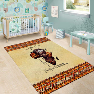 Love Africa Area Rug - Personalized Beautiful Black Girl