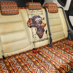 Love Africa Back Car Seat Cover - Personalized Beautiful Black Girl