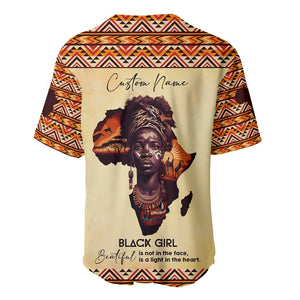 Love Africa Baseball Jersey - Personalized Beautiful Black Girl