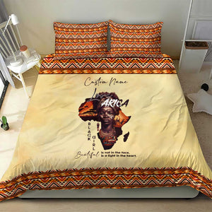 Love Africa Bedding Set - Personalized Beautiful Black Girl