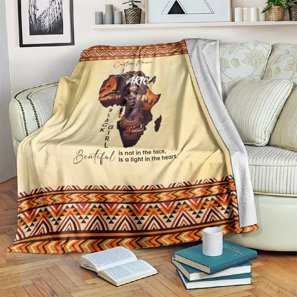 Love Africa Blanket - Personalized Beautiful Black Girl