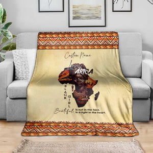 Love Africa Blanket - Personalized Beautiful Black Girl