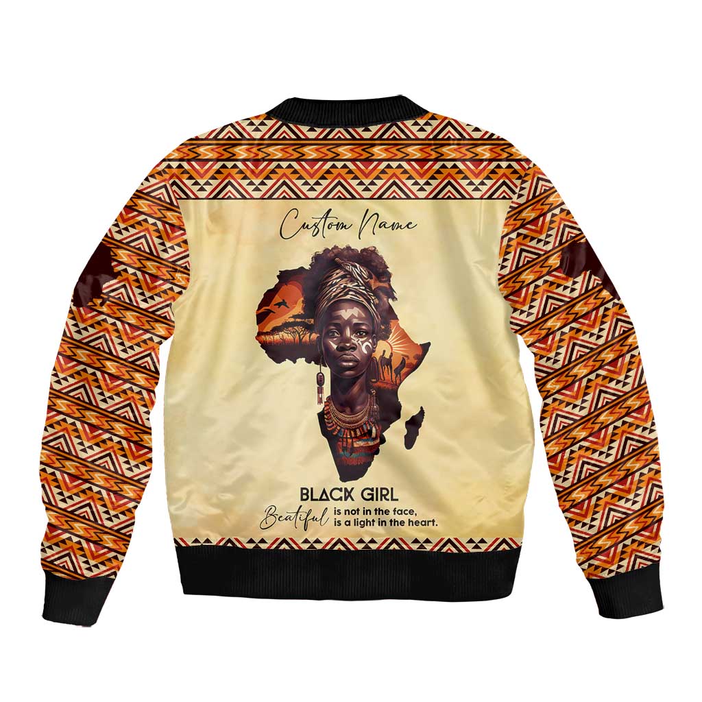 Love Africa Bomber Jacket - Personalized Beautiful Black Girl
