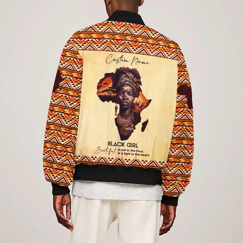 Love Africa Bomber Jacket - Personalized Beautiful Black Girl