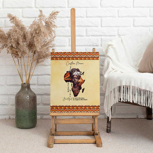 Love Africa Canvas Wall Art - Personalized Beautiful Black Girl