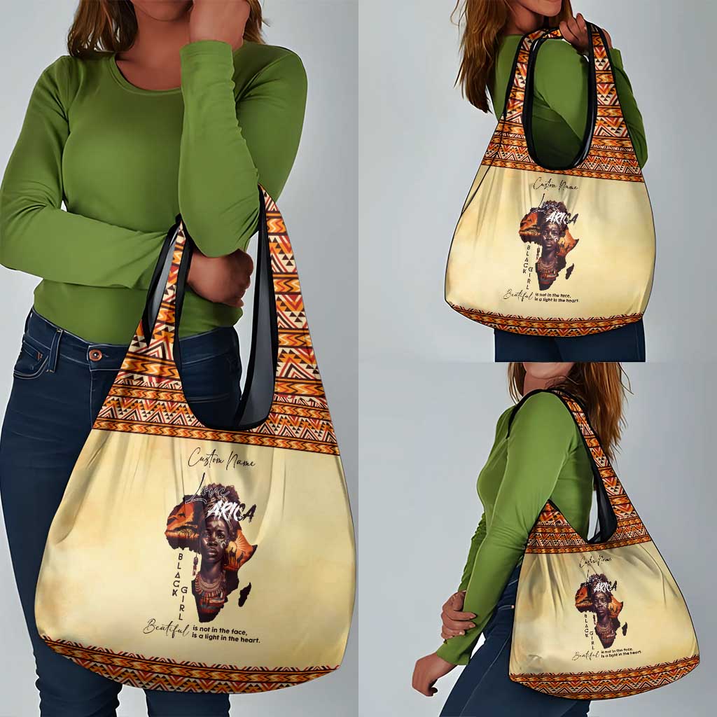 Love Africa Grocery Bag - Personalized Beautiful Black Girl