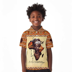 Love Africa Kid Polo Shirt - Personalized Beautiful Black Girl