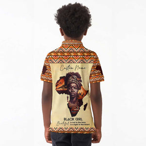 Love Africa Kid Polo Shirt - Personalized Beautiful Black Girl