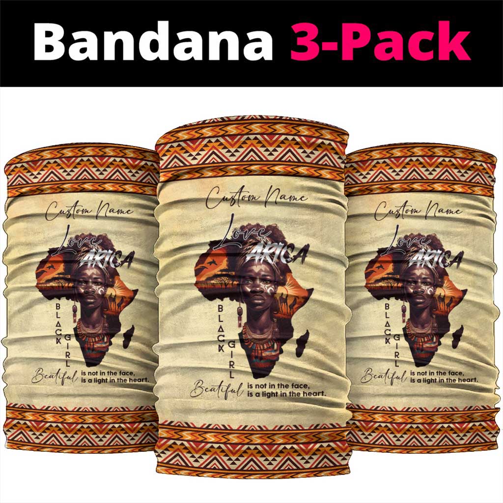 Love Africa Neck Gaiter - Personalized Beautiful Black Girl DT02