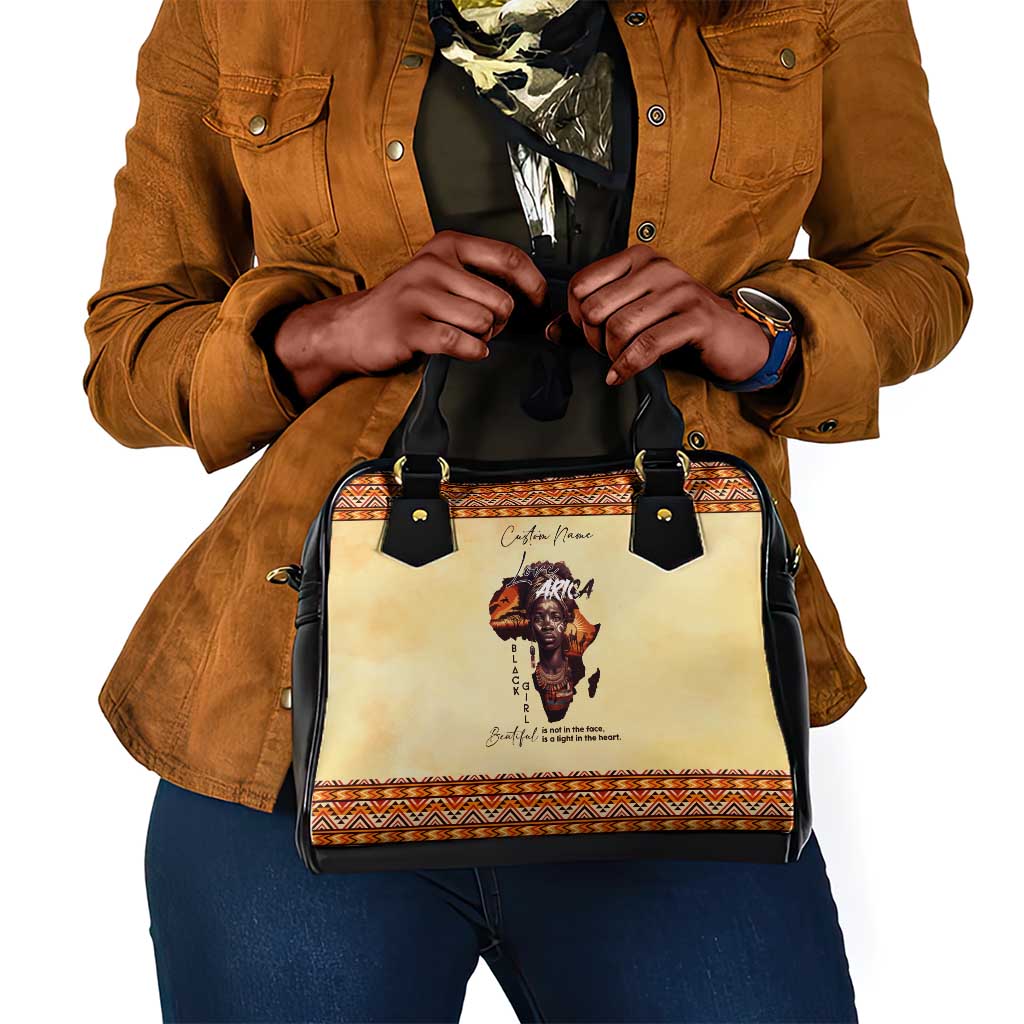 Love Africa Shoulder Handbag - Personalized Beautiful Black Girl