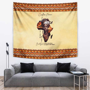 Love Africa Tapestry - Personalized Beautiful Black Girl