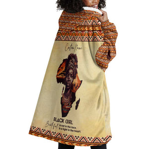 Love Africa Wearable Blanket Hoodie - Personalized Beautiful Black Girl