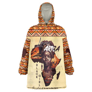 Love Africa Wearable Blanket Hoodie - Personalized Beautiful Black Girl