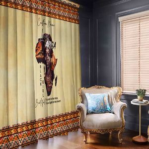 Love Africa Window Curtain - Personalized Beautiful Black Girl