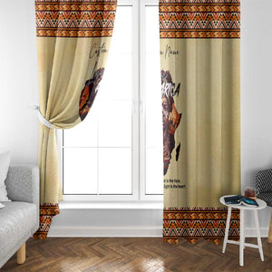 Love Africa Window Curtain - Personalized Beautiful Black Girl