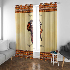 Love Africa Window Curtain - Personalized Beautiful Black Girl