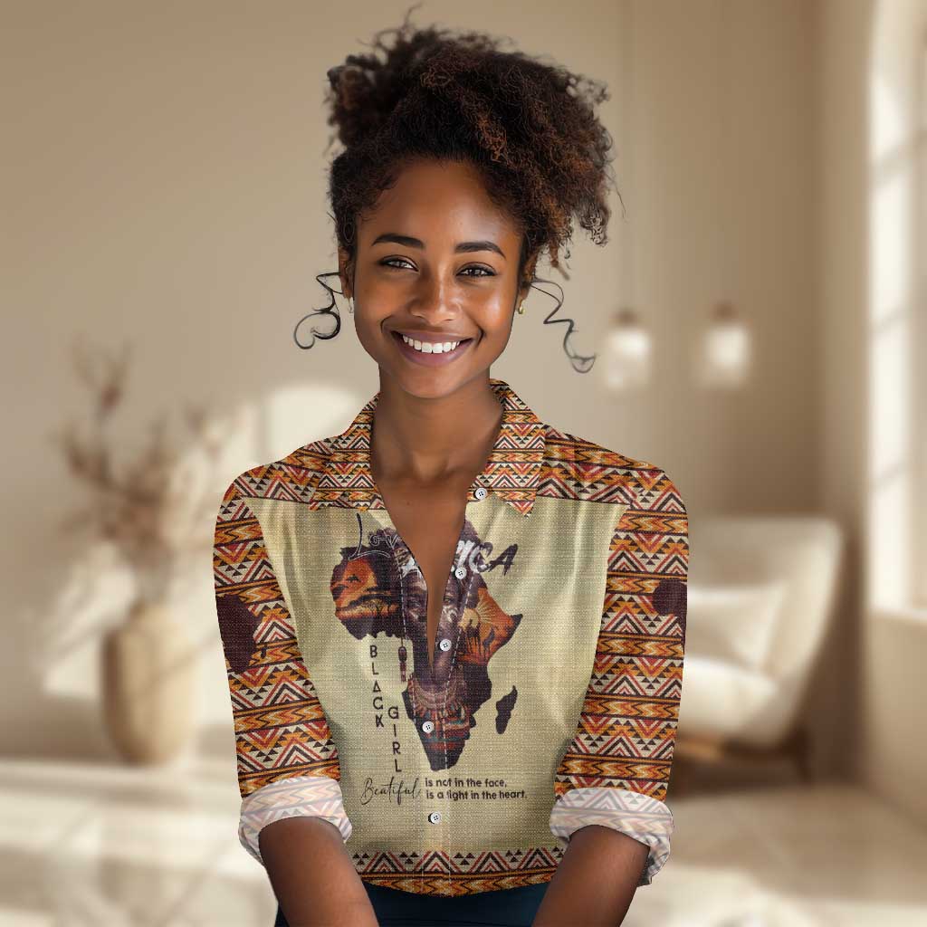 Love Africa Women Casual Shirt - Personalized Beautiful Black Girl