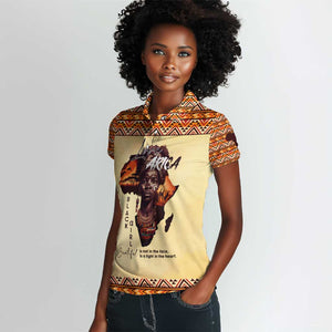 Love Africa Women Polo Shirt - Personalized Beautiful Black Girl