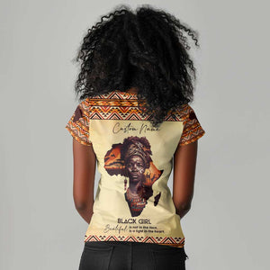 Love Africa Women V-Neck T-Shirt - Personalized Beautiful Black Girl