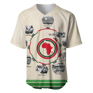 Black History Milestones - African Timeline Baseball Jersey