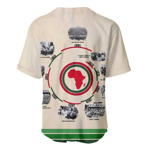 Black History Milestones - African Timeline Baseball Jersey