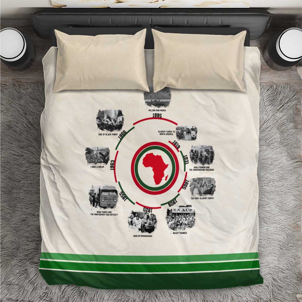 Black History Milestones - African Timeline Bedding Set