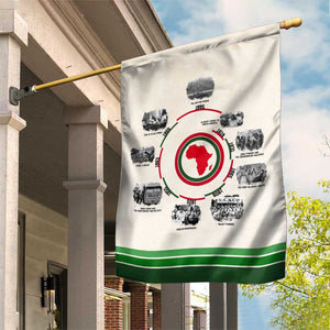 Black History Milestones - African Timeline Garden Flag