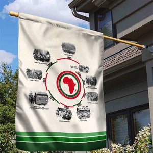 Black History Milestones - African Timeline Garden Flag