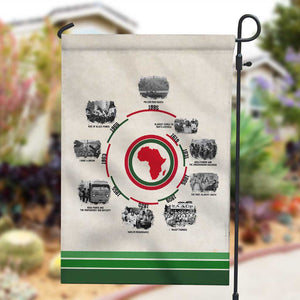 Black History Milestones - African Timeline Garden Flag