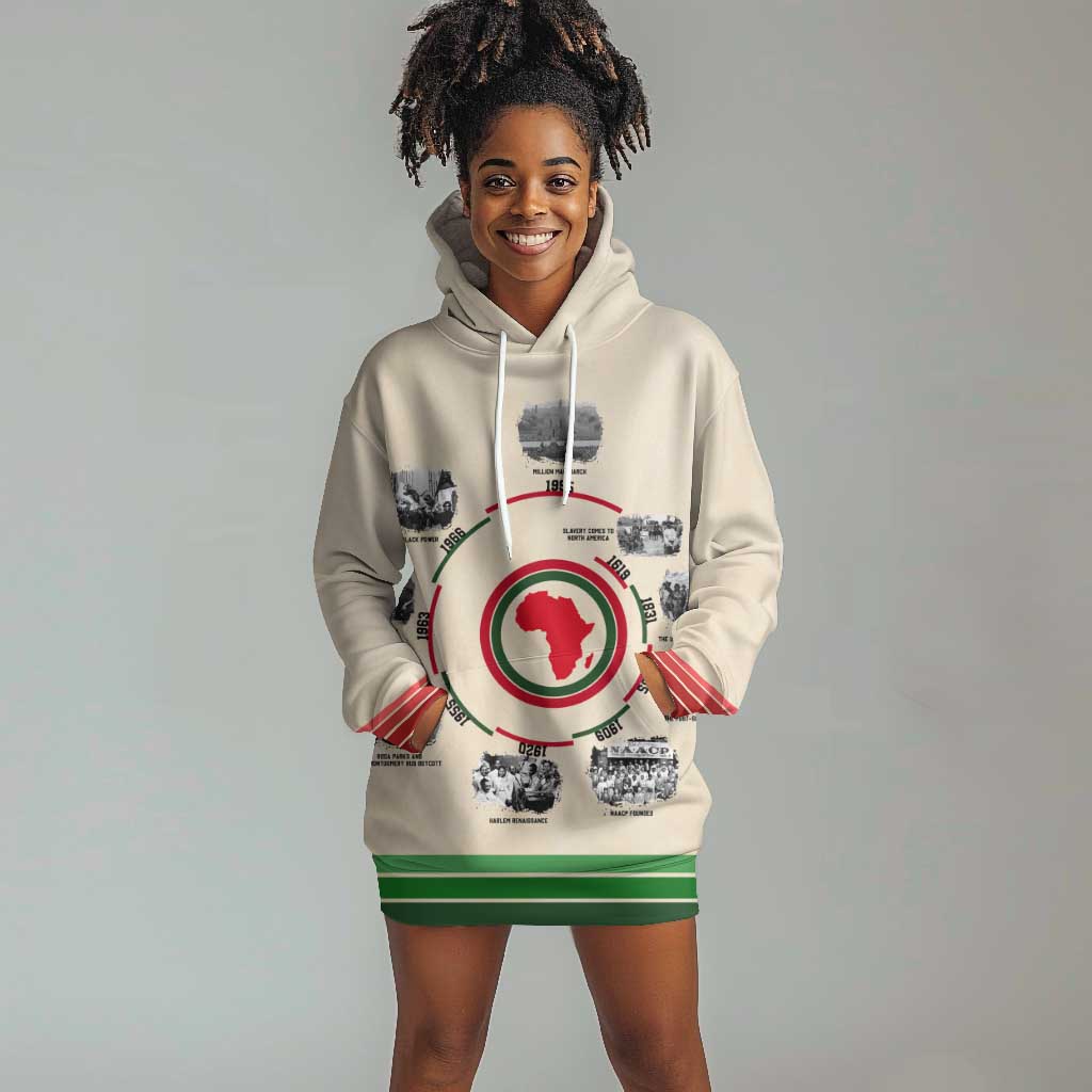 Black History Milestones - African Timeline Hoodie Dress