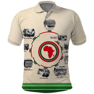 Black History Milestones - African Timeline Polo Shirt