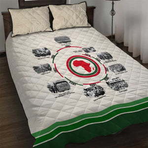 Black History Milestones - African Timeline Quilt Bed Set