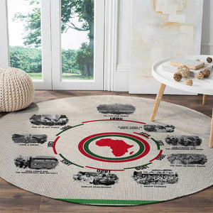 Black History Milestones - African Timeline Round Carpet