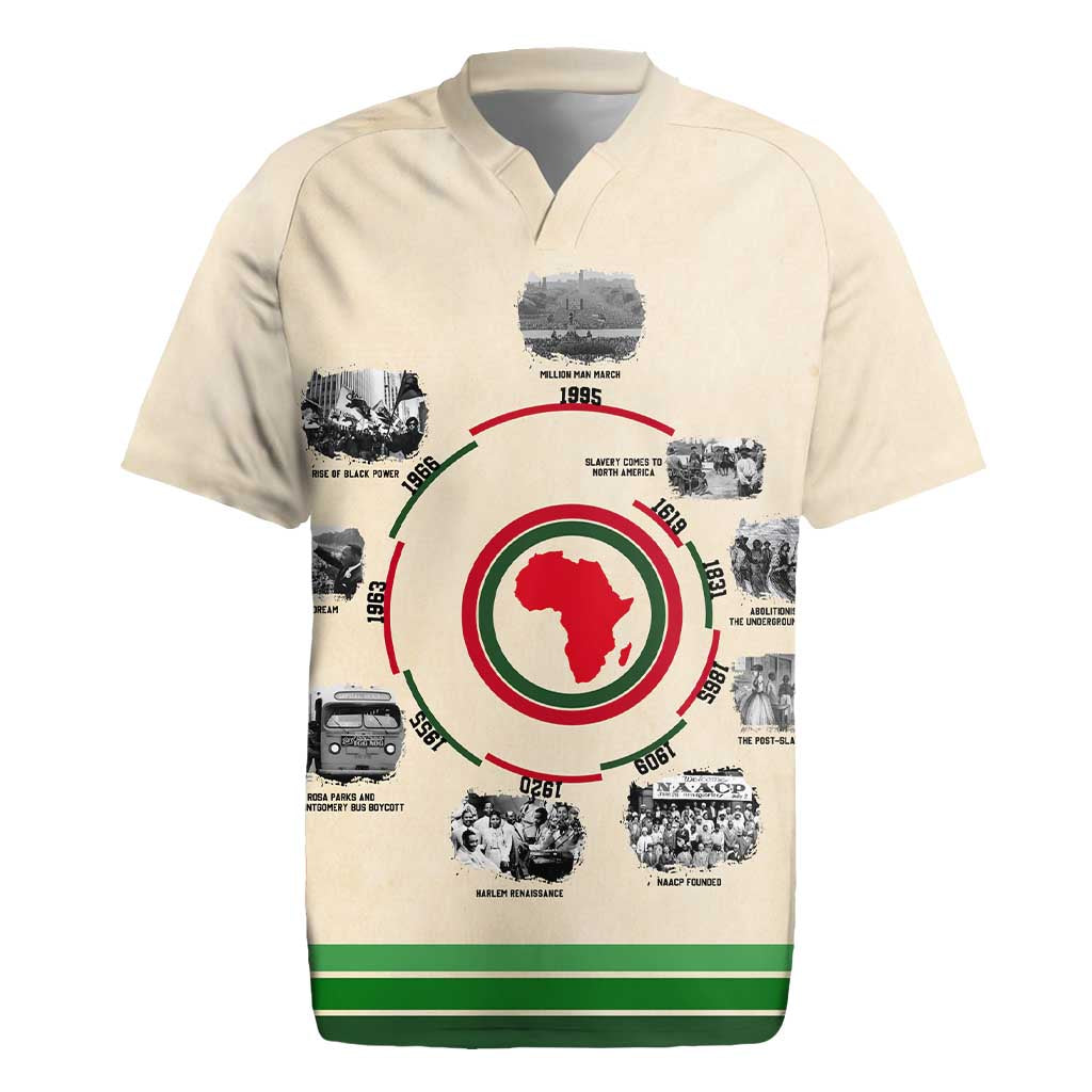 Black History Milestones - African Timeline Rugby Jersey