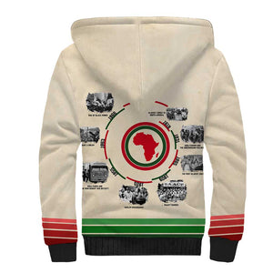 Black History Milestones - African Timeline Sherpa Hoodie