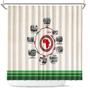 Black History Milestones - African Timeline Shower Curtain