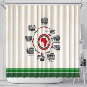 Black History Milestones - African Timeline Shower Curtain