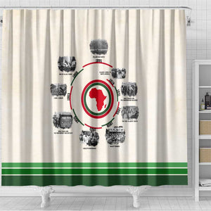 Black History Milestones - African Timeline Shower Curtain