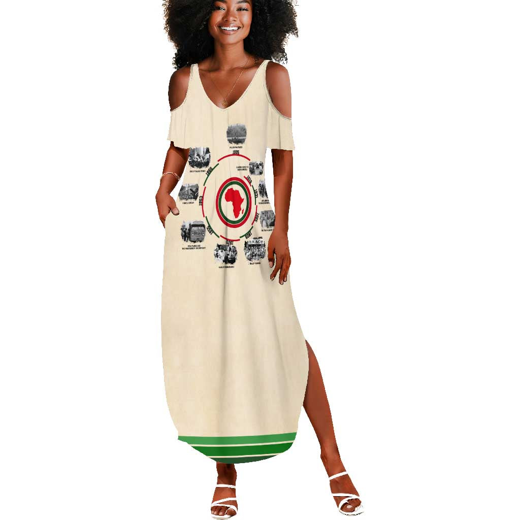 Black History Milestones - African Timeline Summer Maxi Dress