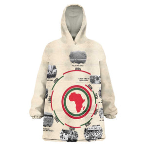 Black History Milestones - African Timeline Wearable Blanket Hoodie