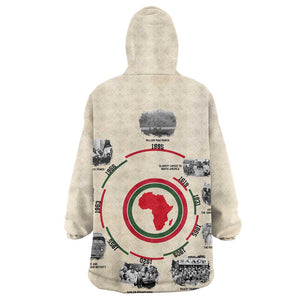 Black History Milestones - African Timeline Wearable Blanket Hoodie