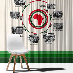 Black History Milestones - African Timeline Window Curtain