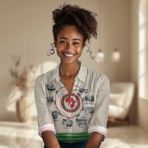 Black History Milestones - African Timeline Women Casual Shirt