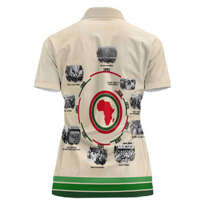 Black History Milestones - African Timeline Women Polo Shirt