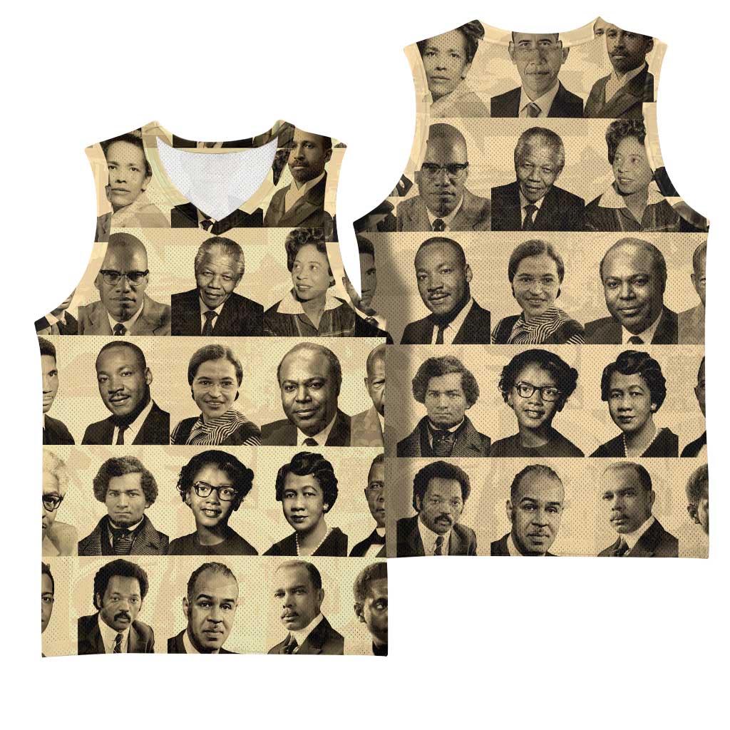 Civil Rights Leaders Basketball Jersey African-American DT02