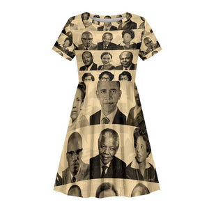 Civil Rights Leaders Kid Short Sleeve Dress African-American